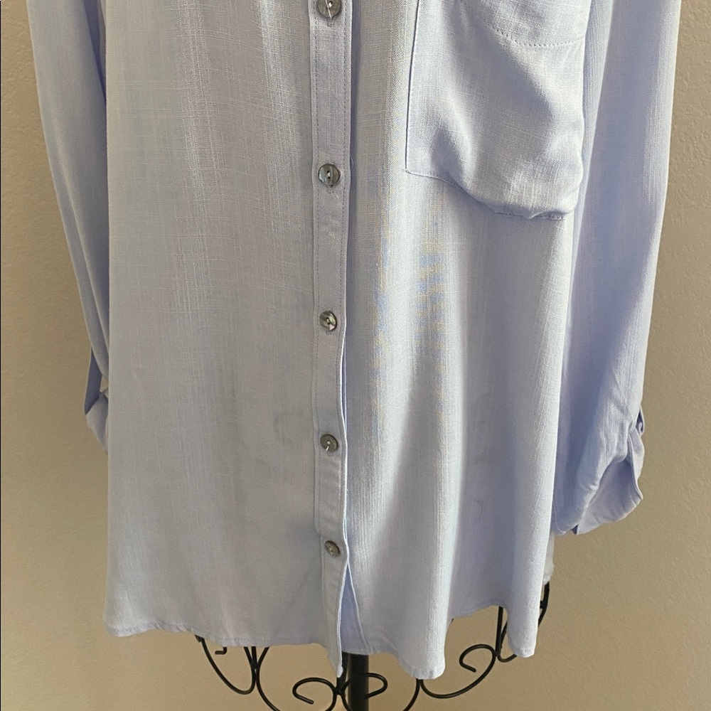 Becool Light Blue Button-Down Blouse - image 4